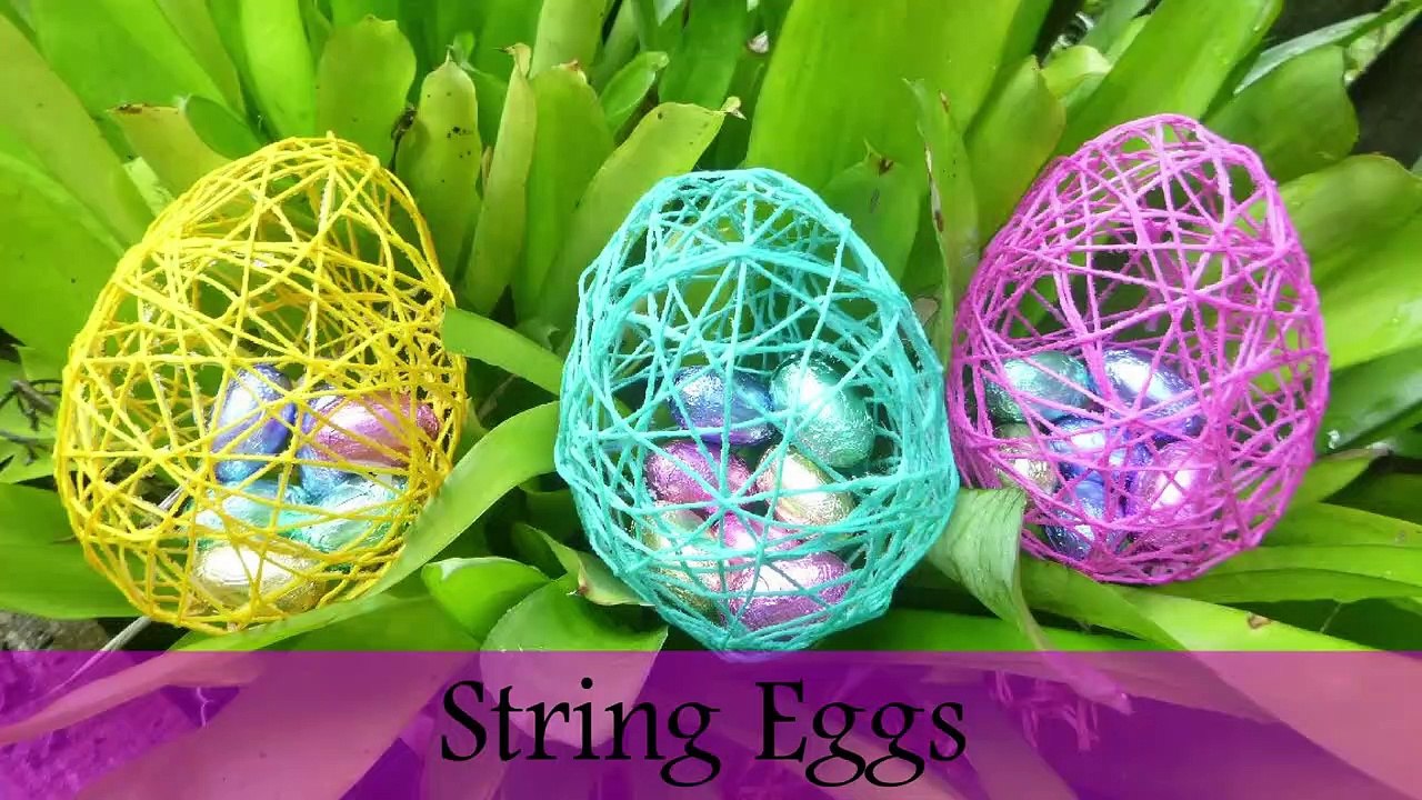 Easter Crafts - Diy Easter String Eggs