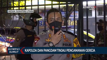 Kapolda Sumatera Utara dan Pangdam I/BB Tinjau Pengamanan Gereja