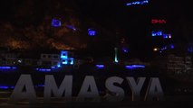 AMASYA Şehzadeler şehri Amasya'da otizme 'mavi' farkındalık