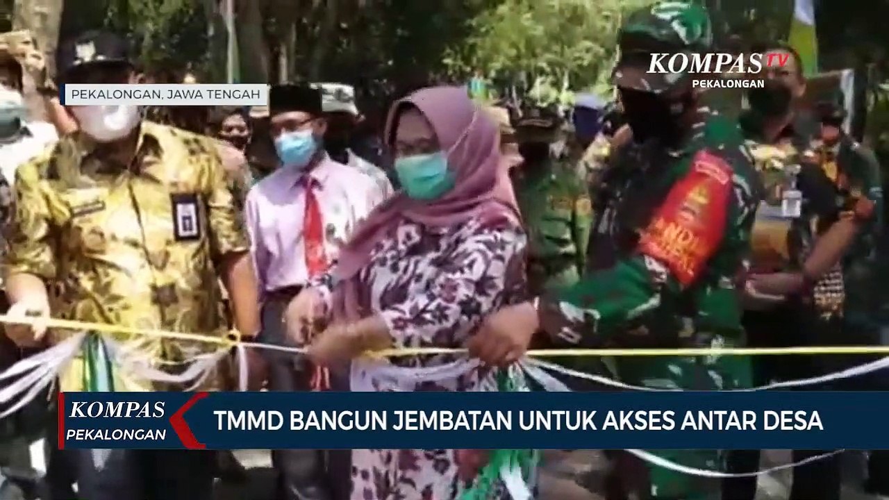 TMMD Bangun Jembatan Untuk Akses Antar Desa