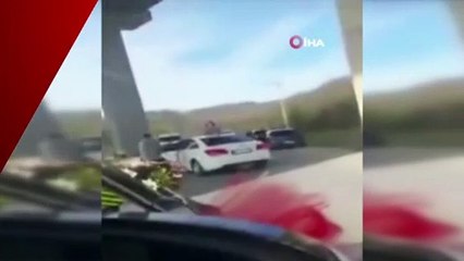 Beykoz'da düğün konvoyunda rezaletin görüntüleri