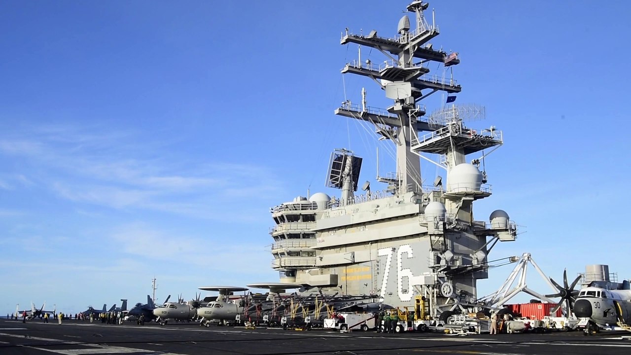 US Navy Aircraft Carrier • Dual Carrier Operations •  South China Sea