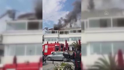 Baltalimanı Polisevi'nin bacasında çıkan yangını itfaiye söndürdü