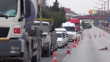Yüksek gerilim hattındaki onarım çalışması, D100'ü trafiğe kapattı