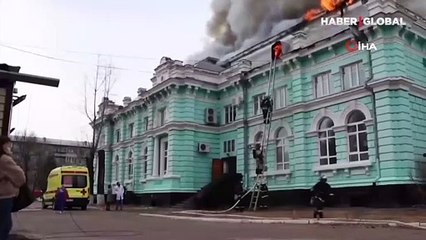Rusya'da kalp ameliyatı yapılırken yangın çıktı, yoğun çaba dikkat çekti