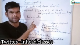 Biomolecules part -1 | NEET  | IIT | CLASS 11 | UPSC | INHEAD | ANAND ARYA SIR