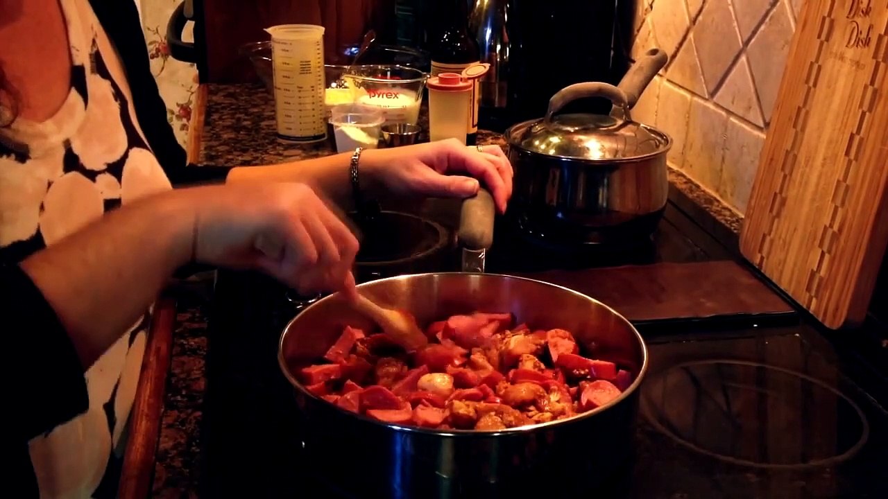 Chicken And Sausage Jambalaya Pasta Recipe | Dishdish.Us Recipe App & Recipe Box