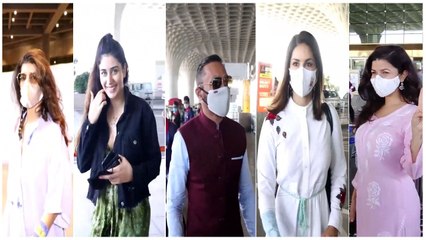 SPOTTED! Nimrat Kaur, Rahul Bose, Sunny Leone, Warina Hussain & Lakshmi Manchu at the Airport