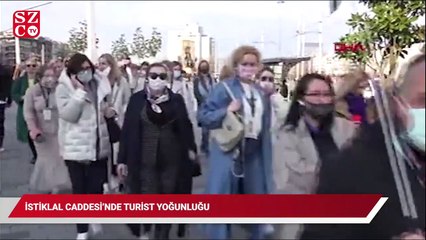İstiklal Caddesi'nde turist yoğunluğu