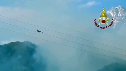 Tolmezzo (UD) - Incendio nella vecchia polveriera di Pissebus (03.04.21) (1)