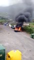 Un vehículo arde en Los Realejos