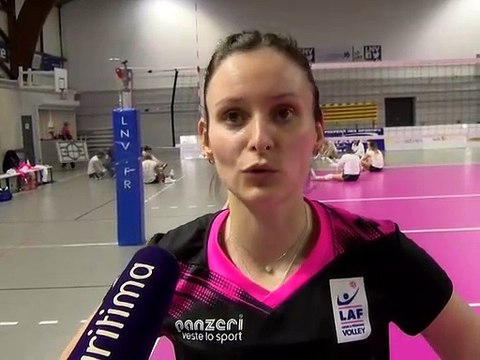 Pauline Martin après la victoire d'Istres Provence Volley contre Marcq