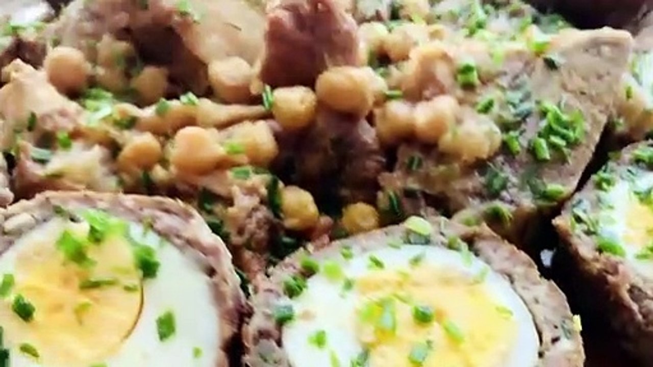 Délicieux Plat Viande Hachée Farcies Aux Œufs
