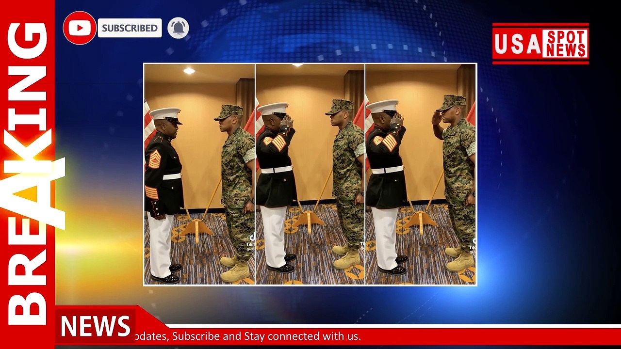 Video of emotional Marine saluting his son for the first time goes viral