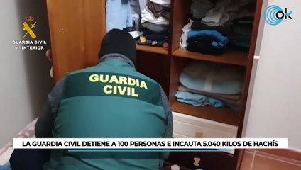 La Guardia Civil detiene a 100 personas en una operación contra el tráfico de marihuana por Europa