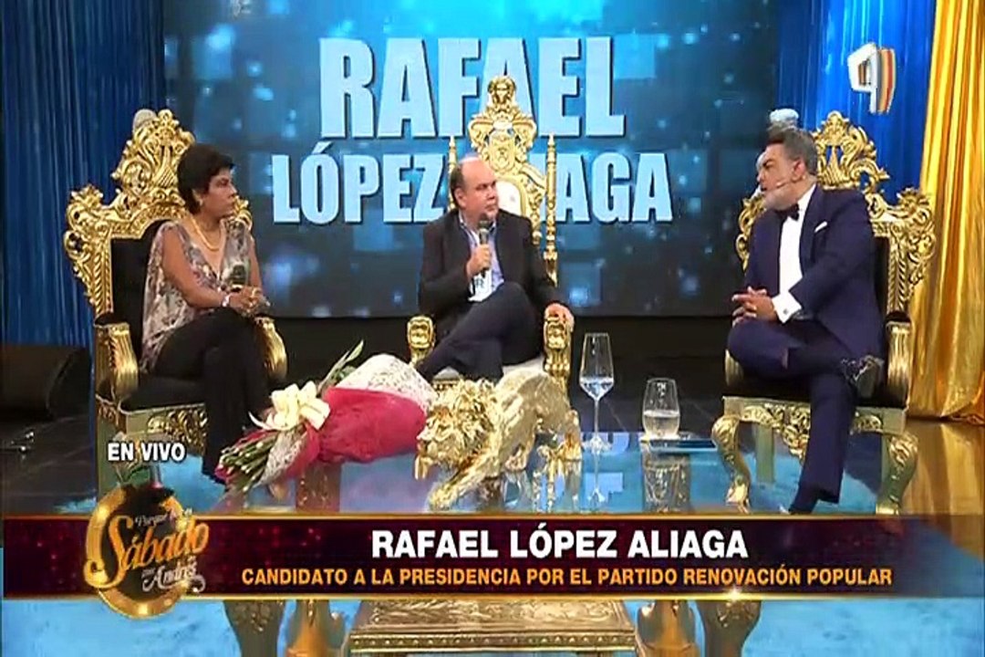 Rafael López Aliaga y Norma Yarrow en “Porque hoy es sábado con Andrés”