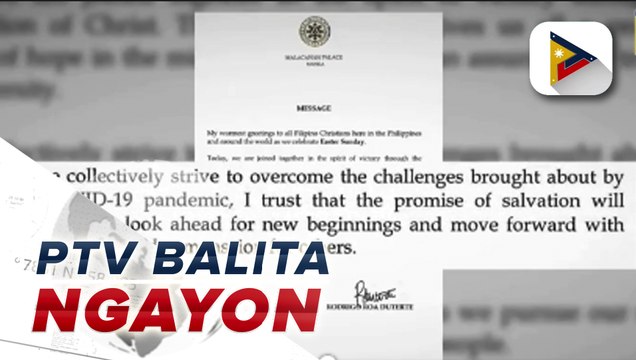 Pangulong #DutertePangulong #Duterte hinimok ang mga Pilipino na palakasin ang pananalig sa Diyos kasabay na pagdiriwang ng Linggo ng Pagkabuhay
