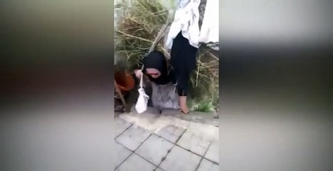 Karadenizli kadınlardan komik görüntü