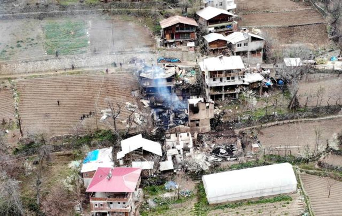 Artvin Ortaköy'deki yangının yaraları sarılıyor