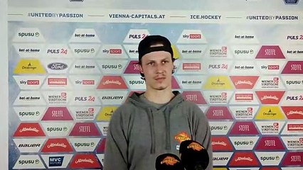 03.04.21 / Playoff-Halbfinale: Marco Richter (VIC) mit Statement nach Sieg gegen Bozen