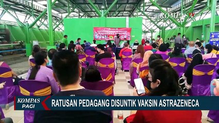 Seribu Pedagang di Pasar Porong Sidoarjo Sudah Disuntikan Vaksin Astrazeneca