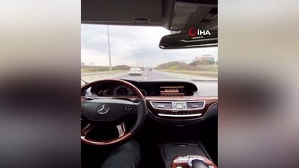 TEM Otoyolu’nda lüks otomobille “makas” terörü kamerada