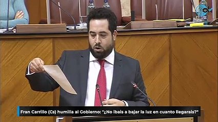 Fran Carrillo (Cs) humilla al Gobierno socialcomunista: "¿No ibais a bajar la luz en cuanto llegarais?"