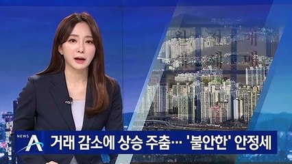거래 감소에 상승 주춤…부동산 시장 ‘불안한’ 안정세