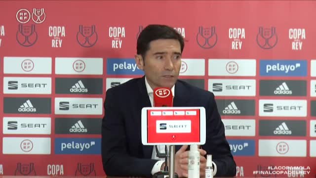 Marcelino: Estaba orgulloso de mis futbolistas antes de este partido y lo estoy después