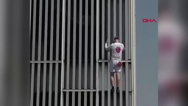DHA DIŞ 'İngiliz serbest tırmanıcı güvenlik önlemi olmadan 116 metrelik otele tırmandı