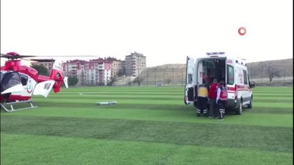Kazada ağır yaralanan şahsın imdadına hava ambulansı yetişti