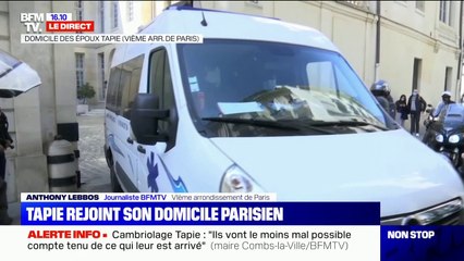 Les époux Tapie rejoignent leur domicile parisien