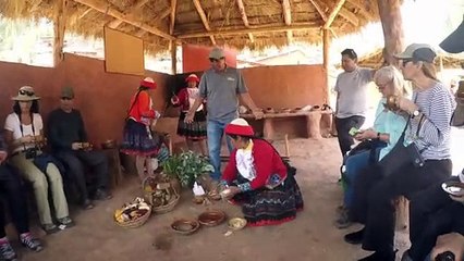 Making herbal shampoo in Peru