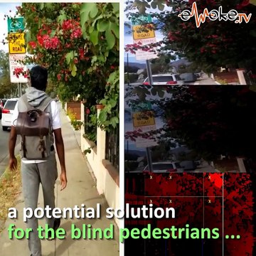 This AI-powered backpack gives audio alerts to visually impaired