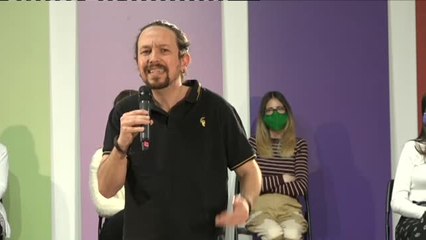 Iglesias hace un llamamiento a las zonas humildes para que acudan a votar el 4M