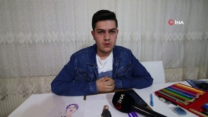 Sivaslı Gencin Moda Çizimleri Ünlülerin İlgi Odağı Oldu
