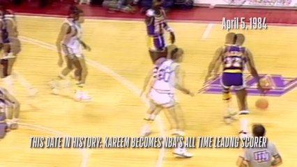 This Date in History Kareem Abdul-Jabbar becomes NBA's all-time leading scorer (4/5/84)