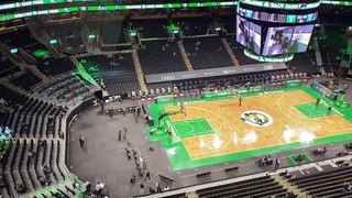 Celtics Enter TD Garden with Fans