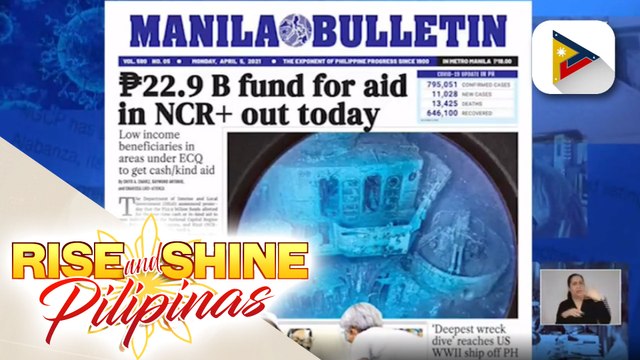 HEADLINES: P22.9-B na pondo para sa 'ayuda,' nakatakdang i-release ng Bureau of Treasury ngayong araw