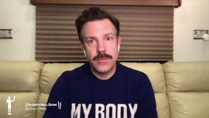 Jason Sudeikis Backstage SAG Awards Win