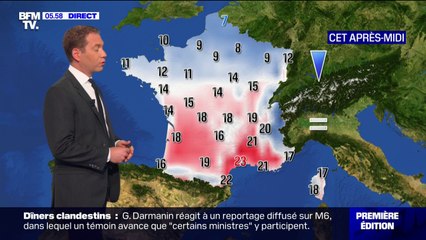 Les températures continuent de baisser sur le nord du pays ce lundi