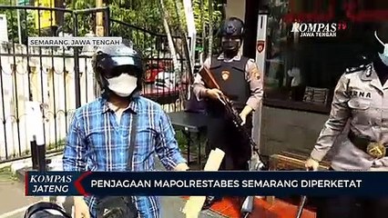 Penjagaan Mapolrestabes Semarang Diperketat