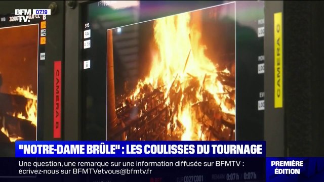 Notre-Dame brûle : les images des coulisses du tournage