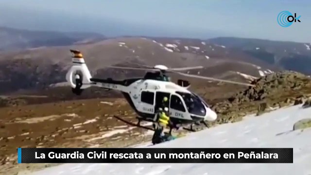 La Guardia Civil rescata en helicóptero a un montañero en la sierra de Madrid