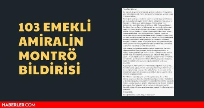 103 emekli amiral bildirisi tam metni! 103 emekli amiral bildirisi hakkında detaylar...