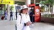 SPOTTED! Rakhi Sawant back from Goa; Entertainment Queen snapped at Mumbai Airport