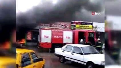 LPG sistemi takılan otomobil alev alev yandı