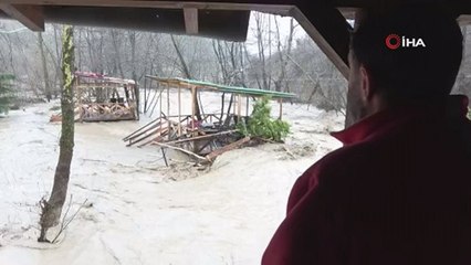 Selden yıkılan tesisini böyle izledi