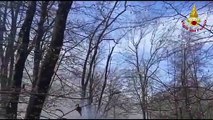 Marchirolo (VA) - Incendio nei boschi, in azione Vigili del Fuoco (05.04.21)