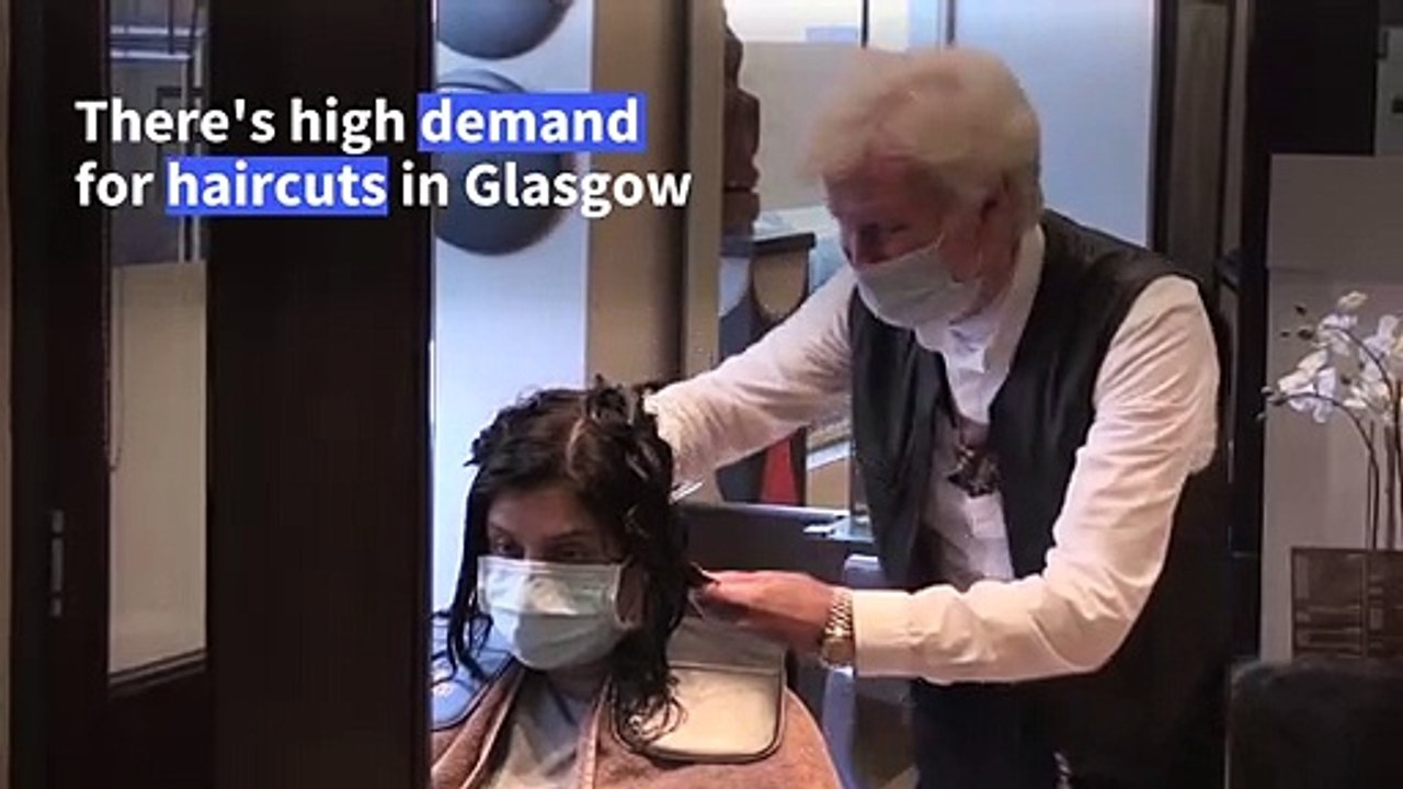 Scotland reopens hair salons as Covid lockdown eases Vidéo Dailymotion